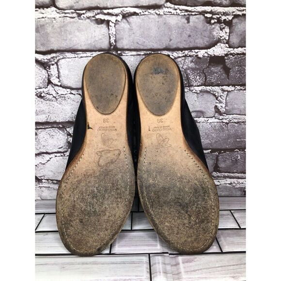 Zero+Maria Cornejo Black Leather Peep Toe Loafer Flats Women’s Sz 39EU/8.5M US - Picture 16 of 16